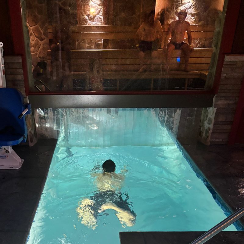 swedish sauna swimming in